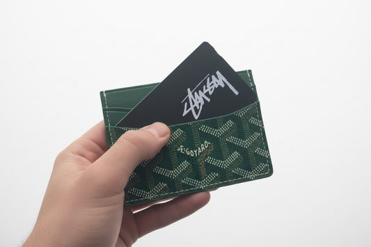 black Stussy card cover